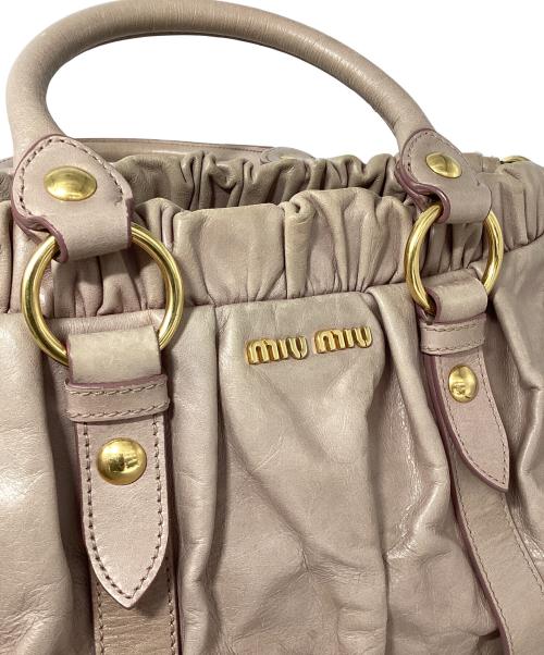 MIU MIU（ミュウミュウ）MIU MIU (ミュウミュウ) 2WAYショルダーバッグ ピンクの古着・服飾アイテム