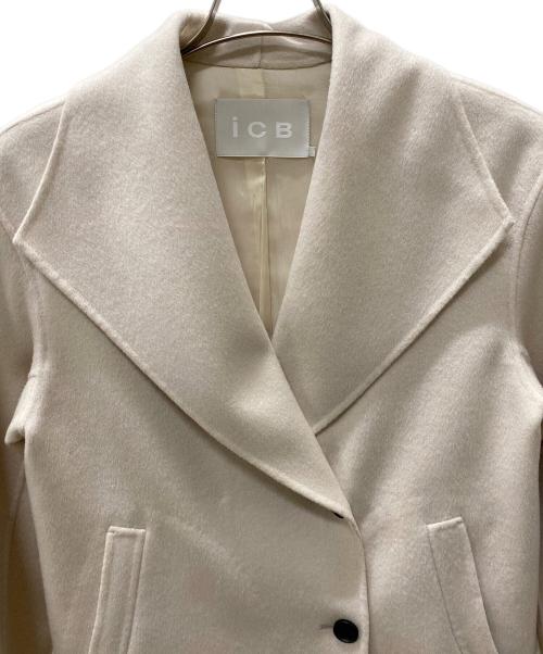 icB（アイシービー）icB (アイシービー) WoolRever ショートコート アイボリー サイズ:2の古着・服飾アイテム