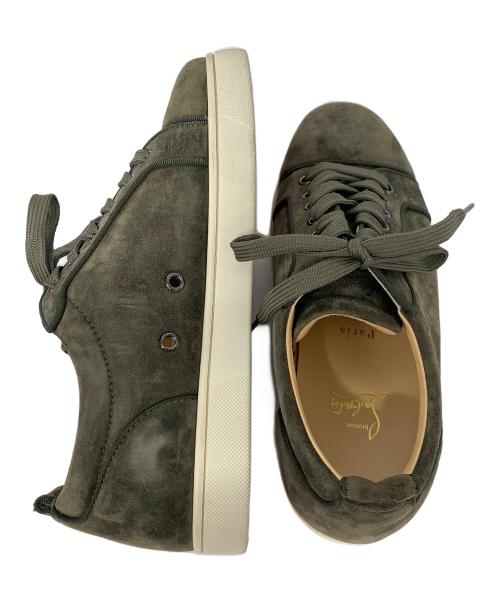 Christian Louboutin（クリスチャン・ルブタン）Christian Louboutin (クリスチャン・ルブタン) スエードローカットスニーカー オリーブ サイズ:40 1/2の古着・服飾アイテム