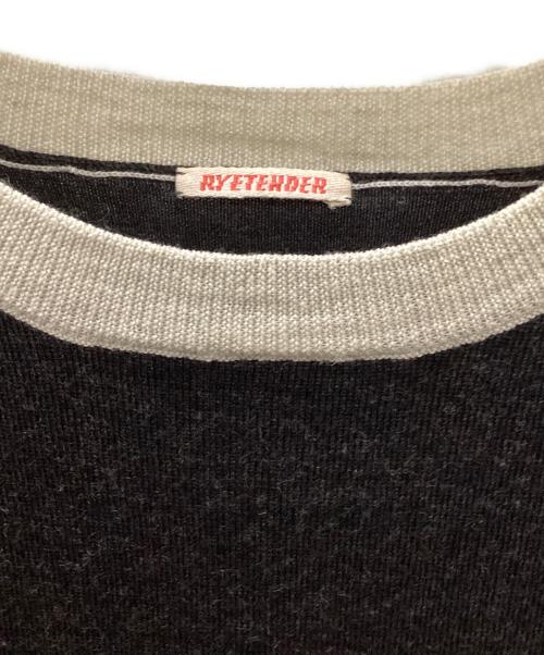RYETENDER（ライテンダー）RYETENDER (ライテンダー) 薄手ニット ホワイト×ブラック サイズ:2の古着・服飾アイテム