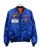 AVIREXアヴィレックス）の古着「MA-1ジャケット」｜ブルー