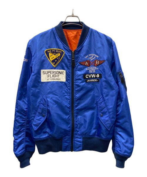 AVIREX（アヴィレックス）AVIREX (アヴィレックス) MA-1ジャケット ブルー サイズ:XLの古着・服飾アイテム