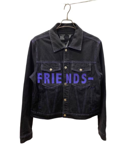 VLONE（ヴィーロン）VLONE (ヴィーロン) デニムジャケット ブラック×ブルー サイズ:Mの古着・服飾アイテム