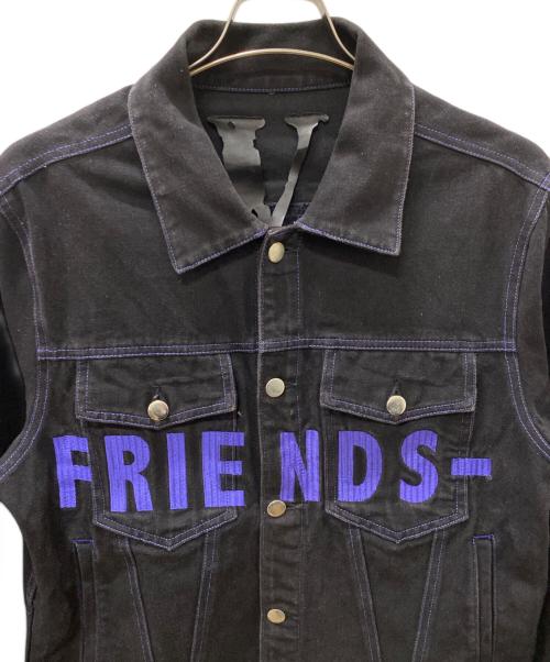 VLONE（ヴィーロン）VLONE (ヴィーロン) デニムジャケット ブラック×ブルー サイズ:Mの古着・服飾アイテム