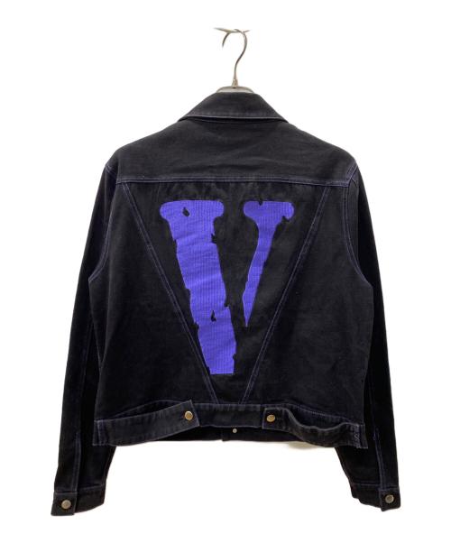 VLONE（ヴィーロン）VLONE (ヴィーロン) デニムジャケット ブラック×ブルー サイズ:Mの古着・服飾アイテム