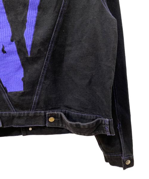 VLONE（ヴィーロン）VLONE (ヴィーロン) デニムジャケット ブラック×ブルー サイズ:Mの古着・服飾アイテム