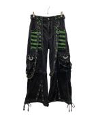 TRIPP NYCトリップニューヨークシティー）の古着「エレクトロパンツ」｜ブラック×グリーン