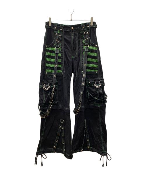 TRIPP NYC（トリップニューヨークシティー）TRIPP NYC (トリップニューヨークシティー) エレクトロパンツ ブラック×グリーン サイズ:XSの古着・服飾アイテム