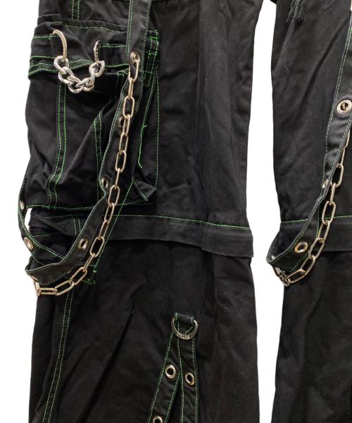 TRIPP NYC（トリップニューヨークシティー）TRIPP NYC (トリップニューヨークシティー) エレクトロパンツ ブラック×グリーン サイズ:XSの古着・服飾アイテム