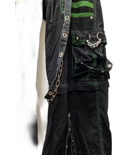 TRIPP NYC（トリップニューヨークシティー）TRIPP NYC (トリップニューヨークシティー) エレクトロパンツ ブラック×グリーン サイズ:XSの古着・服飾アイテム