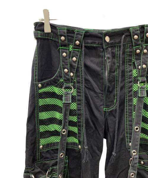 TRIPP NYC（トリップニューヨークシティー）TRIPP NYC (トリップニューヨークシティー) エレクトロパンツ ブラック×グリーン サイズ:XSの古着・服飾アイテム
