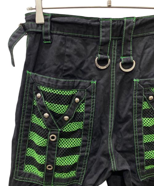 TRIPP NYC（トリップニューヨークシティー）TRIPP NYC (トリップニューヨークシティー) エレクトロパンツ ブラック×グリーン サイズ:XSの古着・服飾アイテム