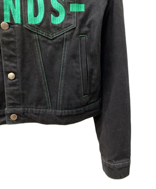 VLONE（ヴィーロン）VLONE (ヴィーロン) デニムジャケット ブラック×グリーン サイズ:Mの古着・服飾アイテム