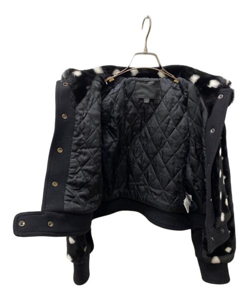 MARC JACOBS（マークジェイコブス）MARC JACOBS (マークジェイコブス) フェイクファーショートコート ブラック サイズ:00の古着・服飾アイテム