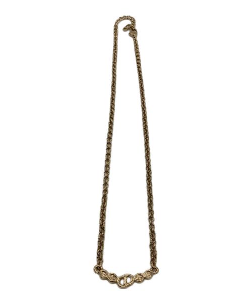 Christian Dior（クリスチャン ディオール）Christian Dior (クリスチャン ディオール) CDロゴラインストーン ゴールドの古着・服飾アイテム