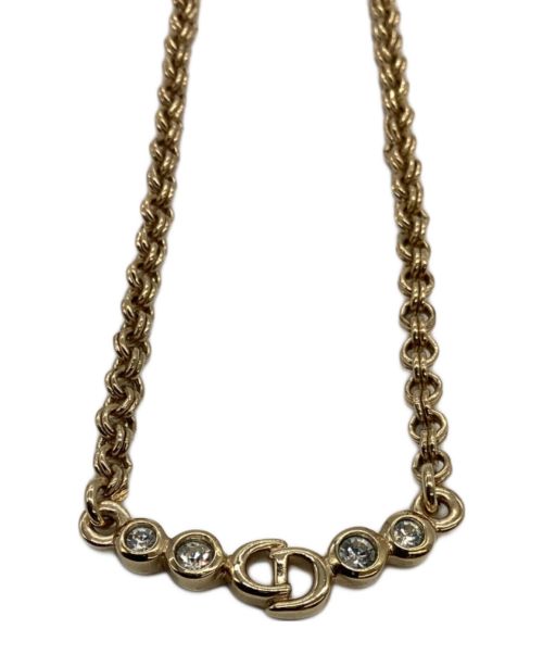 Christian Dior（クリスチャン ディオール）Christian Dior (クリスチャン ディオール) CDロゴラインストーン ゴールドの古着・服飾アイテム