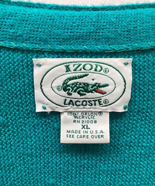 IZOD LACOSTE（アイゾッド ラコステ）IZOD LACOSTE (アイゾッド ラコステ) カーディガン ミント サイズ:XLの古着・服飾アイテム