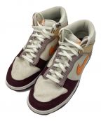 NIKEナイキ）の古着「ハイカットスニーカー」｜アイボリー×レッド