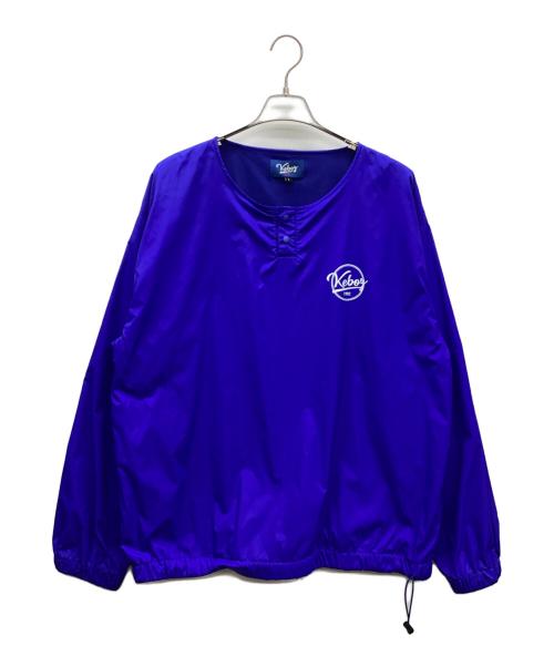 KEBOZ（ケボズ）KEBOZ (ケボズ) ヘンリーネックナイロンジャケット ブルー サイズ:Lの古着・服飾アイテム