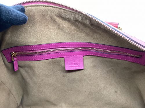 GUCCI（グッチ）GUCCI (グッチ) ボストンバッグ/GGスプリーム ピンクベージュの古着・服飾アイテム
