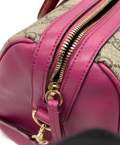 GUCCI（グッチ）GUCCI (グッチ) ボストンバッグ/GGスプリーム ピンクベージュの古着・服飾アイテム