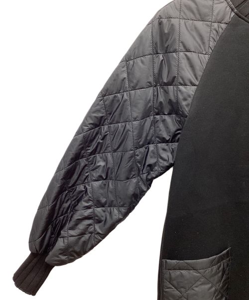 CARA O CRUZ（キャラ オ クルス）CARA O CRUZ (キャラ オ クルス) 異素材MIXキルトジャケット ブラック サイズ:Lの古着・服飾アイテム