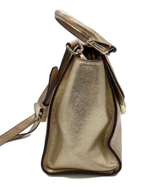 MICHAEL KORS（マイケル・コース）MICHAEL KORS (マイケルコース) 2WAYショルダーバッグ ゴールドの古着・服飾アイテム