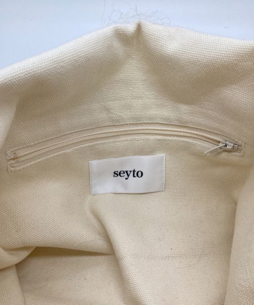 seyto（セイト）seyto (セイト) ジャガードフリンジショルダーバッグ アイボリーの古着・服飾アイテム