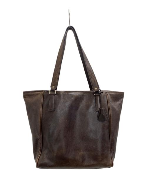 aniary（アニアリ）aniary (アニアリ) レザートートバッグ ダークブラウンの古着・服飾アイテム