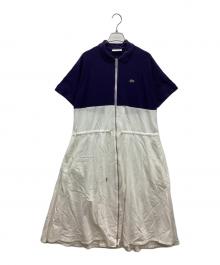 LACOSTE（ラコステ）の古着「ジップワンピース」｜ネイビー×ホワイト