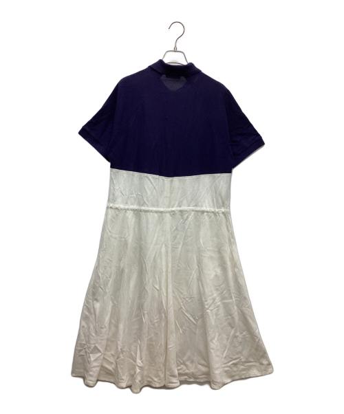 LACOSTE（ラコステ）LACOSTE (ラコステ) ジップワンピース ネイビー×ホワイト サイズ:38の古着・服飾アイテム