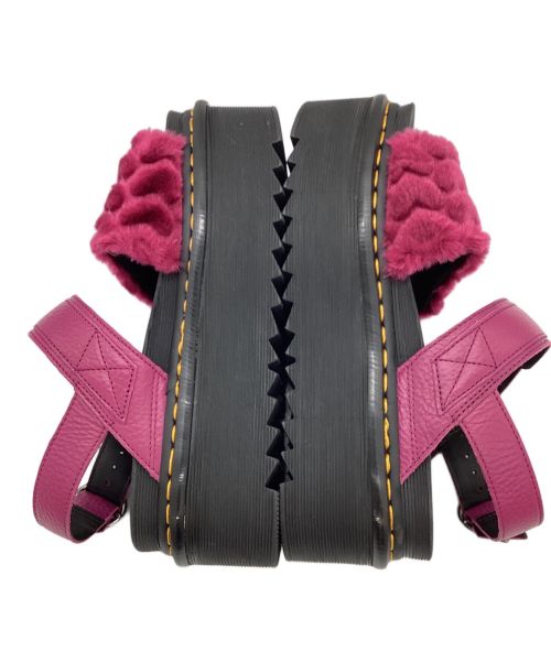 Dr.Martens（ドクターマーチン）Dr.Martens (ドクターマーチン) VOSS QUAD FLUFFY FAUX FUROLATFORM ブラック×ピンク サイズ:UK6の古着・服飾アイテム