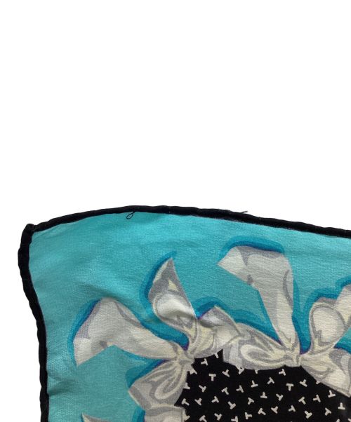 TIFFANY & Co.（ティファニー）TIFFANY & Co. (ティファニー) スカーフ ブラック×スカイブルーの古着・服飾アイテム