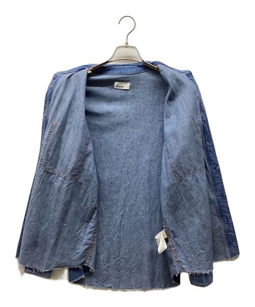 ASKK NY（エーエスケーケー エヌワイ）ASKK NY (エーエスケーケー エヌワイ) オーバーサイズカットオフデニムシャツ ブルー サイズ:Freeの古着・服飾アイテム