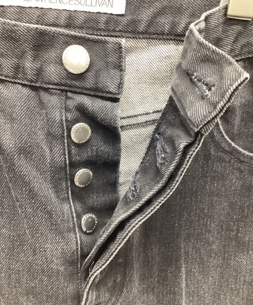 JOHN LAWRENCE SULLIVAN（ジョン ローレンス サリバン）JOHN LAWRENCE SULLIVAN (ジョンローレンスサリバン) WASHED DENIM CENTER LINE PANTS ブラック サイズ:44の古着・服飾アイテム