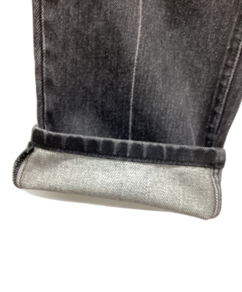 JOHN LAWRENCE SULLIVAN（ジョン ローレンス サリバン）JOHN LAWRENCE SULLIVAN (ジョンローレンスサリバン) WASHED DENIM CENTER LINE PANTS ブラック サイズ:44の古着・服飾アイテム