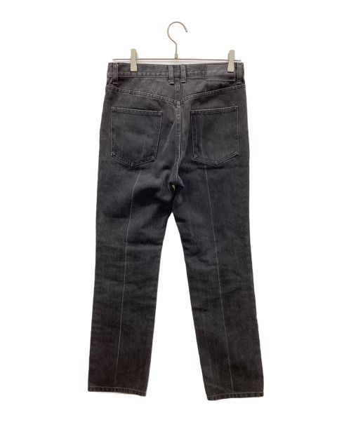 JOHN LAWRENCE SULLIVAN（ジョン ローレンス サリバン）JOHN LAWRENCE SULLIVAN (ジョンローレンスサリバン) WASHED DENIM CENTER LINE PANTS ブラック サイズ:44の古着・服飾アイテム