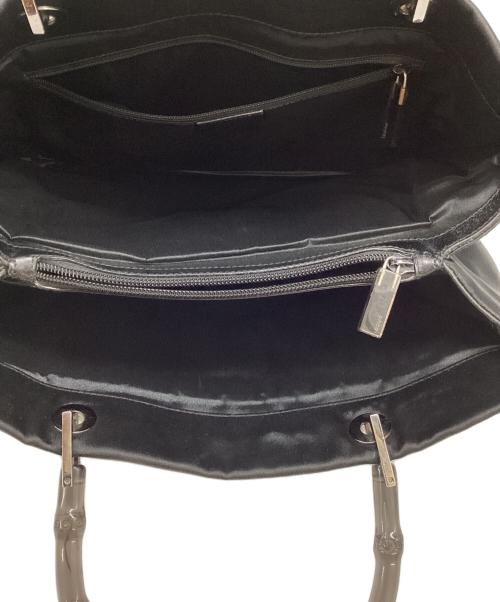 GUCCI（グッチ）GUCCI (グッチ) バンブーハンドバッグ ブラックの古着・服飾アイテム