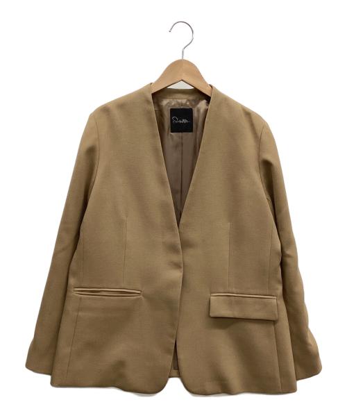 ROSSO（ロッソ）ROSSO (ロッソ) ノーカラージャケット ベージュ サイズ:freeの古着・服飾アイテム