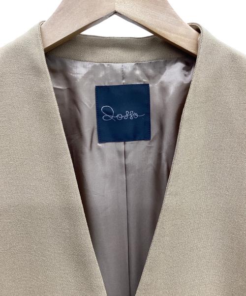 ROSSO（ロッソ）ROSSO (ロッソ) ノーカラージャケット ベージュ サイズ:freeの古着・服飾アイテム