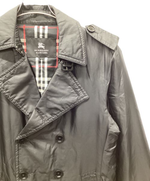 BURBERRY BLACK LABEL（バーバリーブラックレーベル）BURBERRY BLACK LABEL (バーバリーブラックレーベル) ナイロンダブルコート ブラック サイズ:Lの古着・服飾アイテム