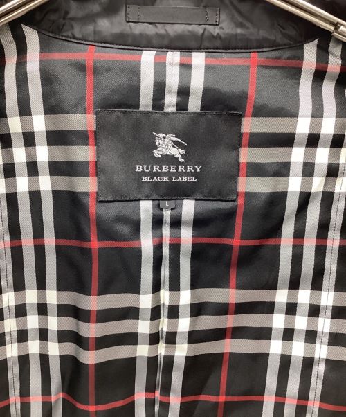 BURBERRY BLACK LABEL（バーバリーブラックレーベル）BURBERRY BLACK LABEL (バーバリーブラックレーベル) ナイロンダブルコート ブラック サイズ:Lの古着・服飾アイテム