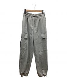 PLST（プラステ）の古着「ウールブレンドパラシュートカーゴパンツ」｜ライトグレー