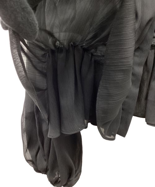 HER LIP TO（ハーリップトゥ）HER LIP TO (ハーリップトゥ) シフォンブラウス ブラック サイズ:Mの古着・服飾アイテム