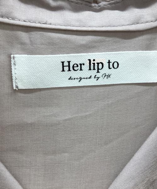 HER LIP TO（ハーリップトゥ）HER LIP TO (ハーリップトゥ) ムーンシャイン ブラウス グレー サイズ:Mの古着・服飾アイテム