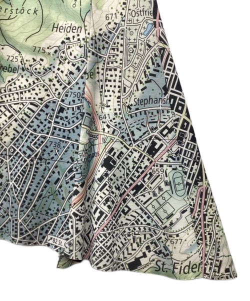 AKRIS（アクリス）AKRIS (アクリス) ビスコースストレッチネオプレーン・スカート マルチカラー サイズ:L 未使用品の古着・服飾アイテム