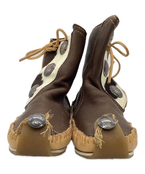 -（-）- (-) モカシンブーツ ブラウン サイズ:27の古着・服飾アイテム