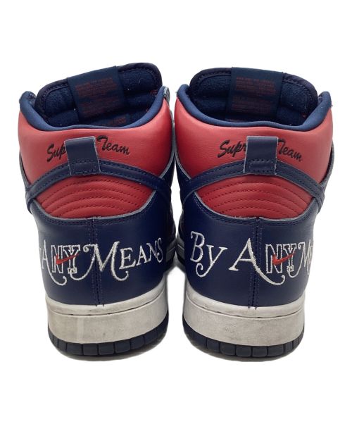 NIKE（ナイキ）NIKE (ナイキ) SUPREME (シュプリーム) Dunk High By Any Means ブルー×レッド サイズ:27.5cmの古着・服飾アイテム