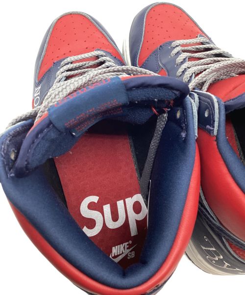 NIKE（ナイキ）NIKE (ナイキ) SUPREME (シュプリーム) Dunk High By Any Means ブルー×レッド サイズ:27.5cmの古着・服飾アイテム