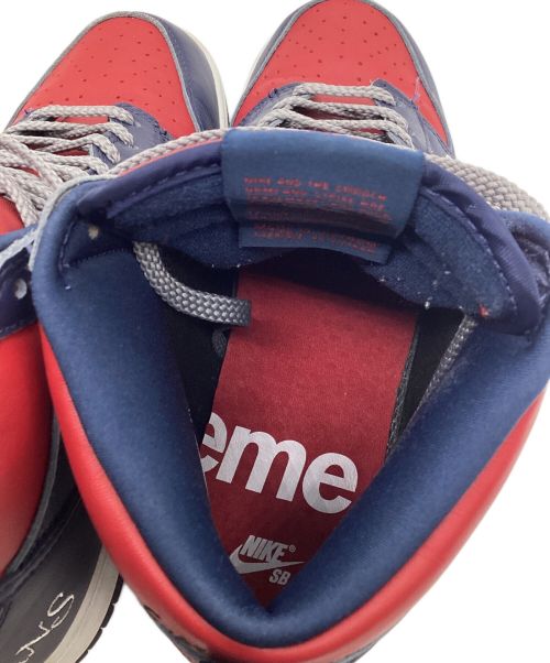 NIKE（ナイキ）NIKE (ナイキ) SUPREME (シュプリーム) Dunk High By Any Means ブルー×レッド サイズ:27.5cmの古着・服飾アイテム